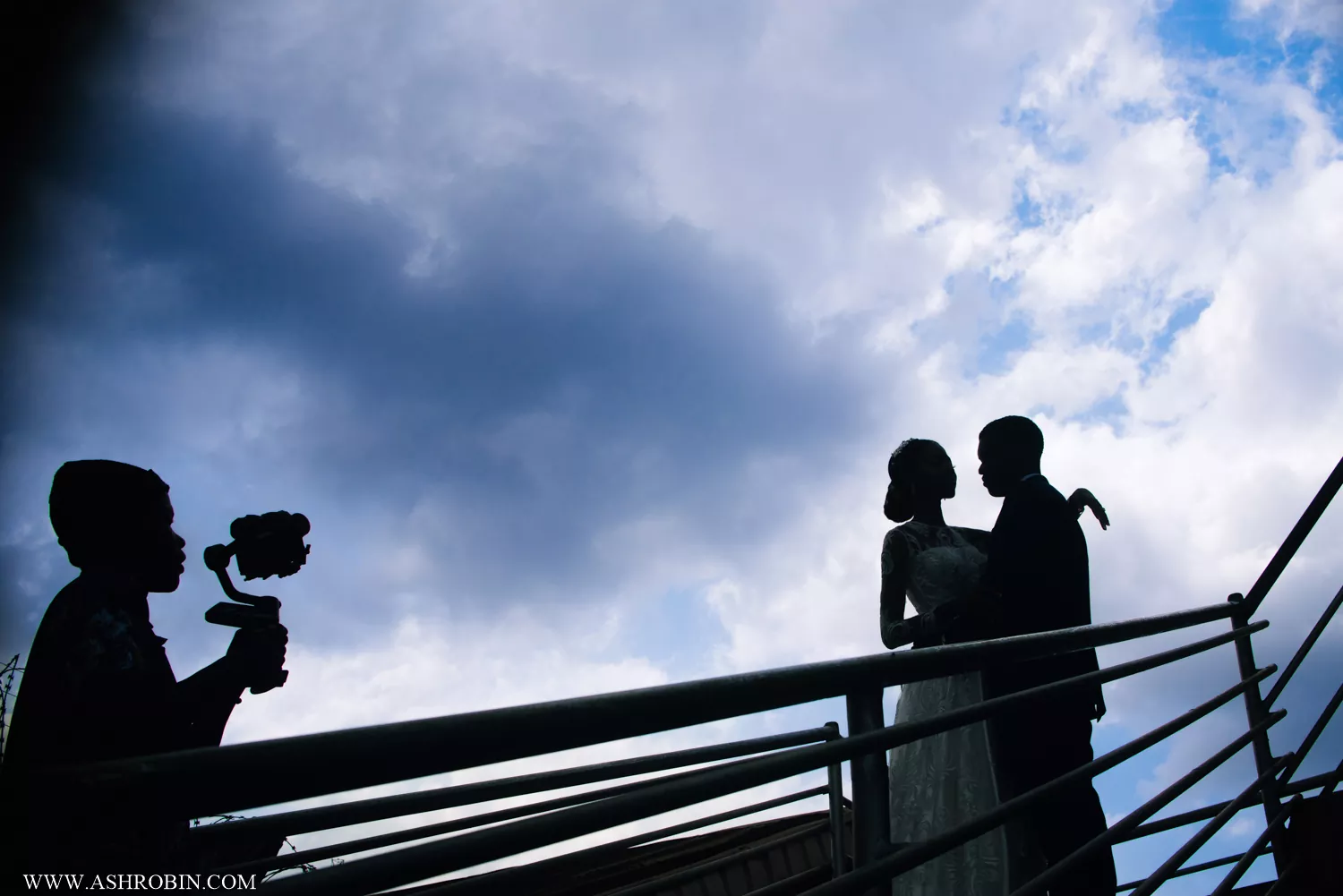 a wedding photographer in lagos takes a portrait of a couple